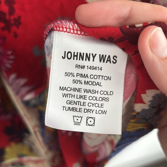 Johnny Was Button Down Sleepwear Shirtdress - Picture 4 of 4